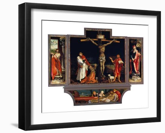 Isenheimer Altar. Erste Schauseite, Totale: die Hll.Antonius Und Sebastian-Matthias Grünewald-Framed Giclee Print
