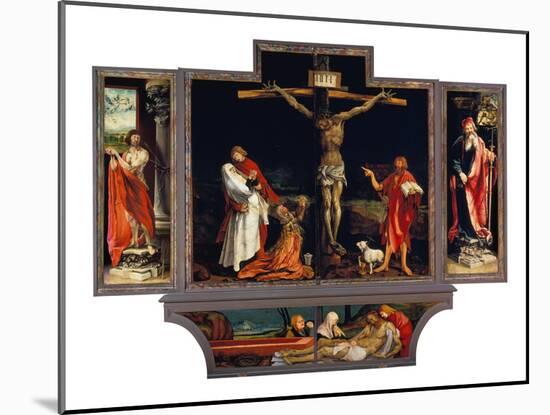 Isenheimer Altar. Erste Schauseite, Totale: die Hll.Antonius Und Sebastian-Matthias Grünewald-Mounted Giclee Print