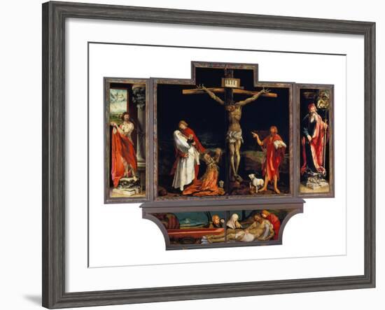 Isenheimer Altar. Erste Schauseite, Totale: die Hll.Antonius Und Sebastian-Matthias Grünewald-Framed Giclee Print