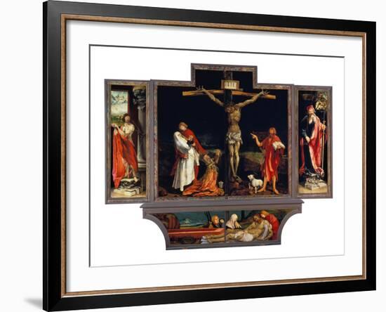 Isenheimer Altar. Erste Schauseite, Totale: die Hll.Antonius Und Sebastian-Matthias Grünewald-Framed Giclee Print