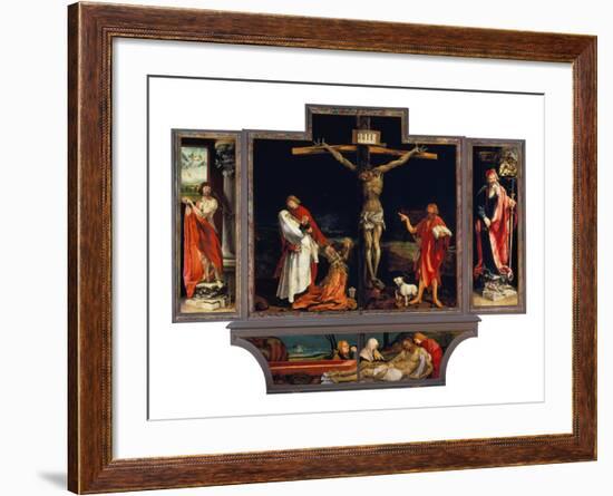 Isenheimer Altar. Erste Schauseite, Totale: die Hll.Antonius Und Sebastian-Matthias Grünewald-Framed Giclee Print