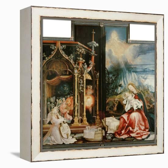 Isenheimer Altar. Inner Center Panel: Angel Concert and Nativitiy-Matthias Grünewald-Framed Premier Image Canvas