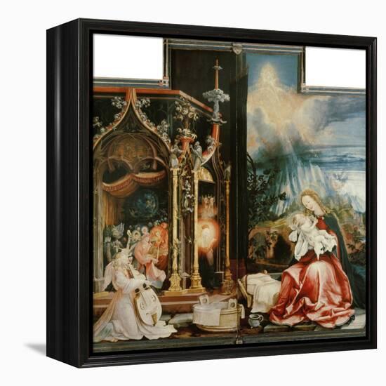 Isenheimer Altar. Inner Center Panel: Angel Concert and Nativitiy-Matthias Grünewald-Framed Premier Image Canvas