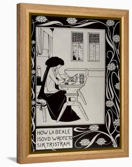 Iseult Writing to Tristan-Aubrey Vincent Beardsley-Framed Stretched Canvas