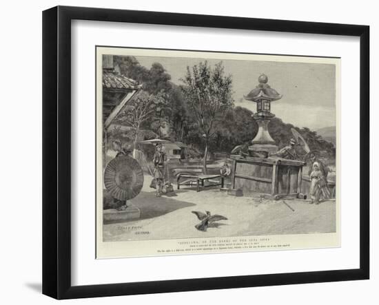 Ishiyama, on the Banks of the Seta River-Charles Edwin Fripp-Framed Giclee Print