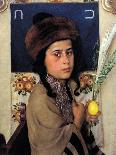 Young Woman Peeling Apples-Isidor Kaufmann-Framed Art Print