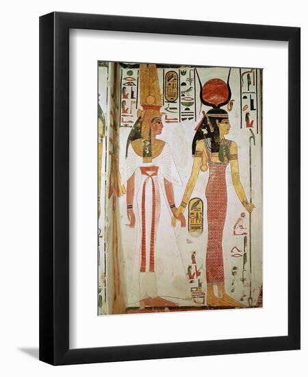 Isis and Nefertari, from the Tomb of Nefertari, New Kingdom (Mural)-null-Framed Giclee Print