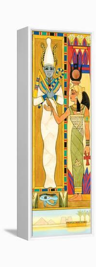 Isis (Right) and Osiris, Egyptian Mythology-Encyclopaedia Britannica-Framed Stretched Canvas