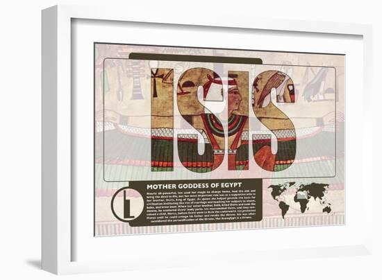 Isis World Mythology Poster-Christopher Rice-Framed Art Print