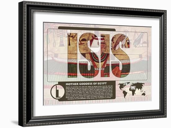 Isis World Mythology Poster-Christopher Rice-Framed Art Print