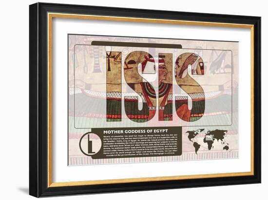 Isis World Mythology Poster-Christopher Rice-Framed Art Print