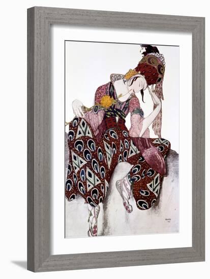 Iskander, Costume Design for the Ballet La Peri, C1913-Leon Bakst-Framed Giclee Print