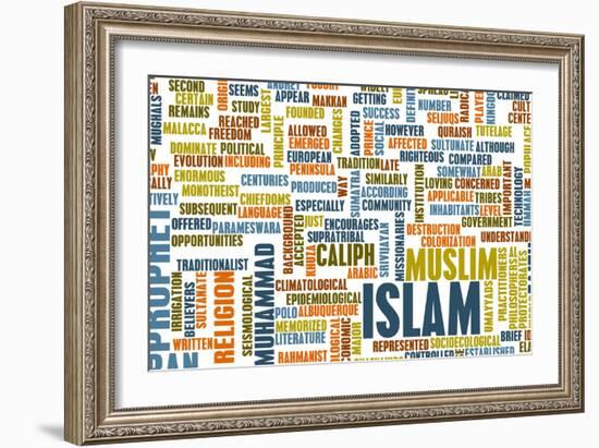 Islam or Muslim Religion as a Concept-kentoh-Framed Art Print