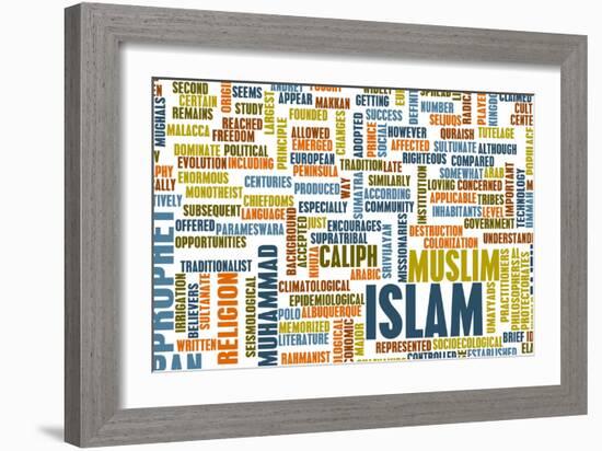 Islam or Muslim Religion as a Concept-kentoh-Framed Art Print