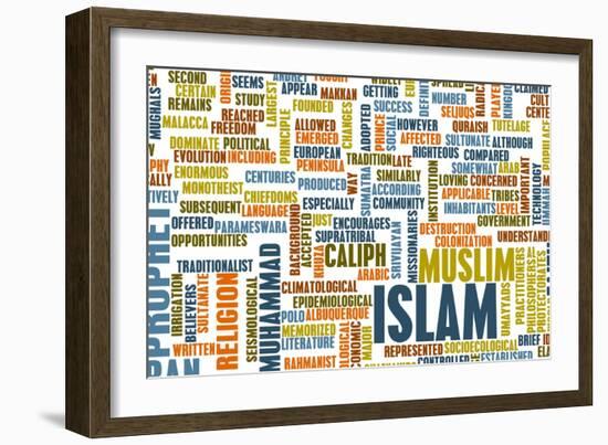 Islam or Muslim Religion as a Concept-kentoh-Framed Art Print