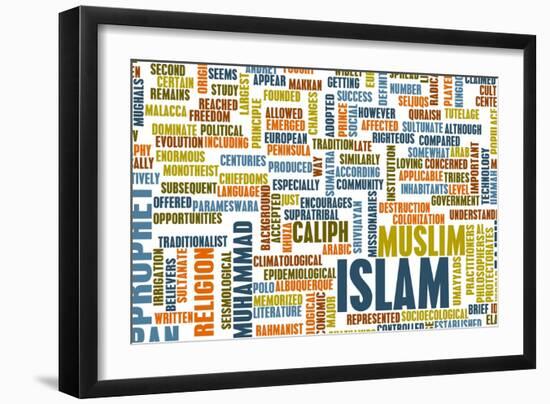 Islam or Muslim Religion as a Concept-kentoh-Framed Art Print