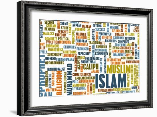 Islam or Muslim Religion as a Concept-kentoh-Framed Art Print