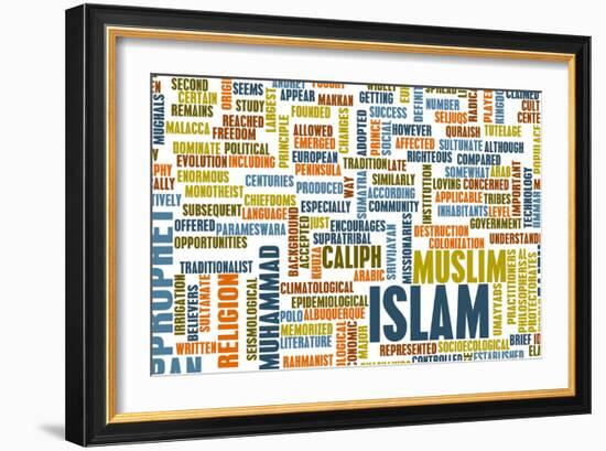 Islam or Muslim Religion as a Concept-kentoh-Framed Art Print
