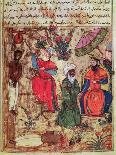 Fol.100 the Sultan Showing Justice, from 'The Book of Kalilah and Dimnah'-Islamic-Giclee Print