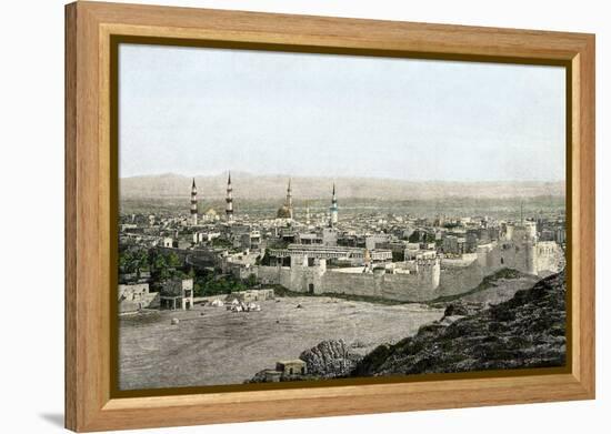 Islamic Holy City of Medina in Arabia, 1800s-null-Framed Premier Image Canvas