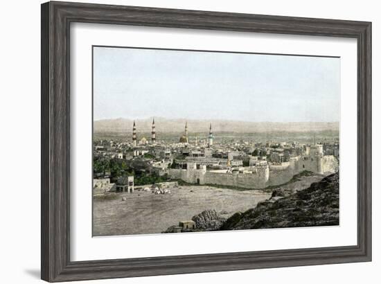 Islamic Holy City of Medina in Arabia, 1800s-null-Framed Giclee Print