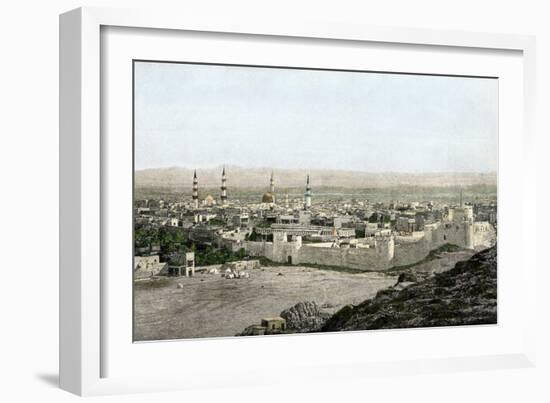 Islamic Holy City of Medina in Arabia, 1800s-null-Framed Giclee Print