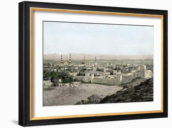 Islamic Holy City of Medina in Arabia, 1800s-null-Framed Giclee Print