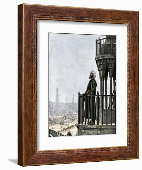 Islamic Muezzin Calling People to Prayer, 1800s-null-Framed Giclee Print