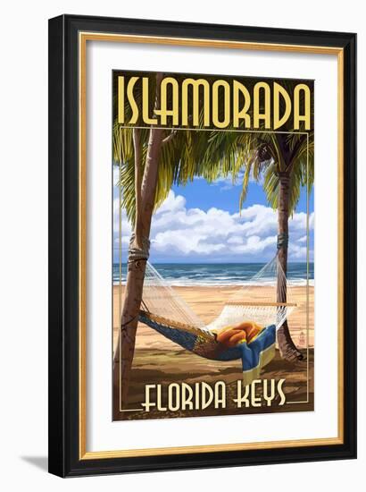 Islamorada, Florida Keys - Hammock Scene-Lantern Press-Framed Art Print