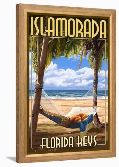 Islamorada, Florida Keys - Hammock Scene-Lantern Press-Framed Stretched Canvas