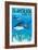 Islamorada, Florida Keys - Tiger Shark-Lantern Press-Framed Premium Giclee Print