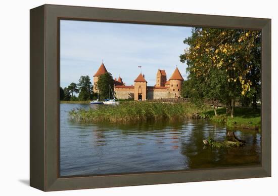 Island Castle of Trakai Near Vilnius, Lithuania, Europe-Bruno Morandi-Framed Premier Image Canvas