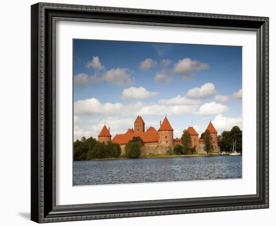 Island Castle on Lake Galve, Trakai Historical National Park, Trakai, Lithuania-Walter Bibikow-Framed Photographic Print