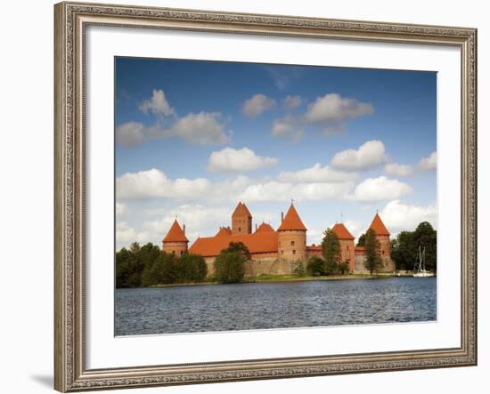 Island Castle on Lake Galve, Trakai Historical National Park, Trakai, Lithuania-Walter Bibikow-Framed Photographic Print