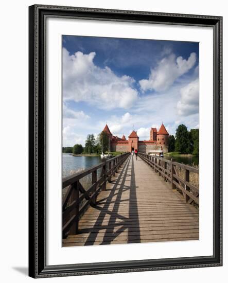 Island Castle on Lake Galve, Trakai Historical National Park, Trakai, Lithuania-Walter Bibikow-Framed Photographic Print