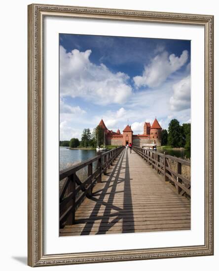 Island Castle on Lake Galve, Trakai Historical National Park, Trakai, Lithuania-Walter Bibikow-Framed Photographic Print