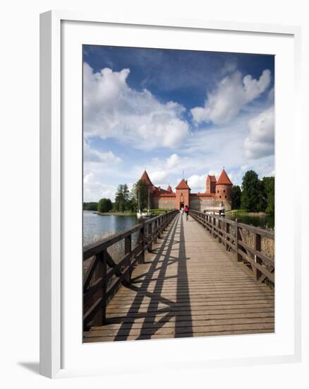 Island Castle on Lake Galve, Trakai Historical National Park, Trakai, Lithuania-Walter Bibikow-Framed Photographic Print