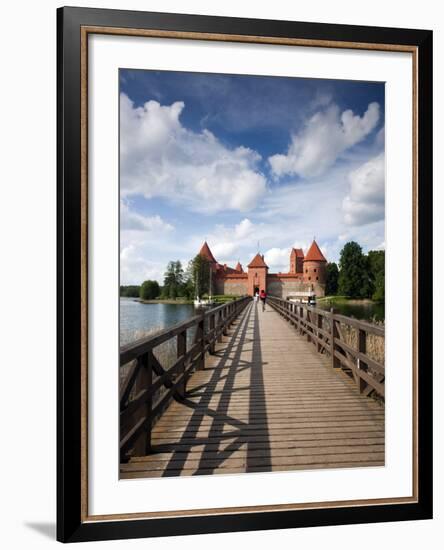 Island Castle on Lake Galve, Trakai Historical National Park, Trakai, Lithuania-Walter Bibikow-Framed Photographic Print