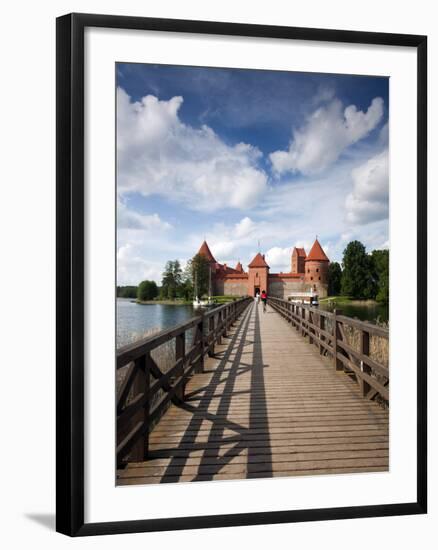 Island Castle on Lake Galve, Trakai Historical National Park, Trakai, Lithuania-Walter Bibikow-Framed Photographic Print