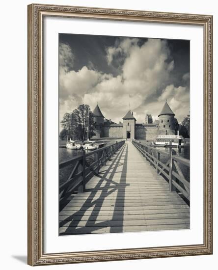 Island Castle on Lake Galve, Trakai Historical National Park, Trakai, Lithuania-Walter Bibikow-Framed Photographic Print