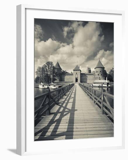 Island Castle on Lake Galve, Trakai Historical National Park, Trakai, Lithuania-Walter Bibikow-Framed Photographic Print