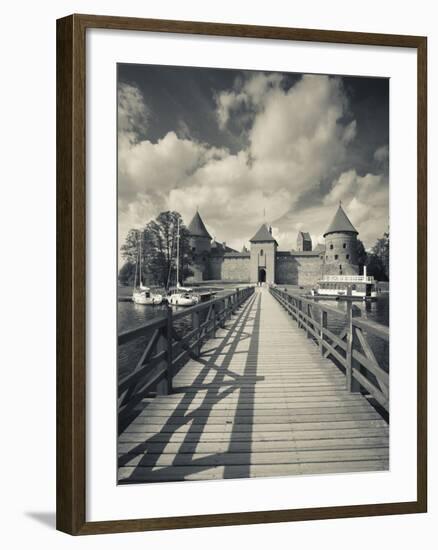 Island Castle on Lake Galve, Trakai Historical National Park, Trakai, Lithuania-Walter Bibikow-Framed Photographic Print