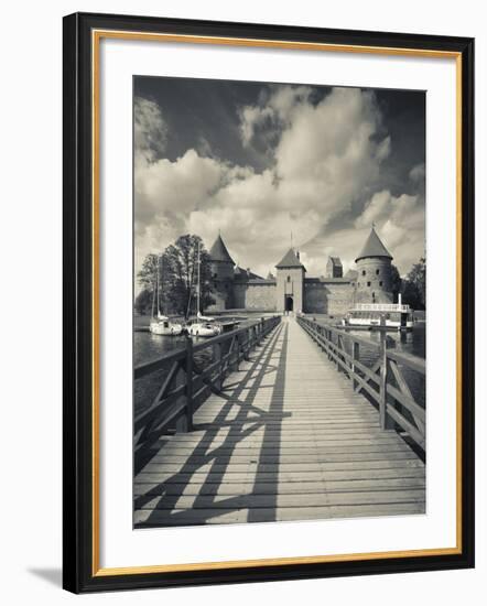 Island Castle on Lake Galve, Trakai Historical National Park, Trakai, Lithuania-Walter Bibikow-Framed Photographic Print