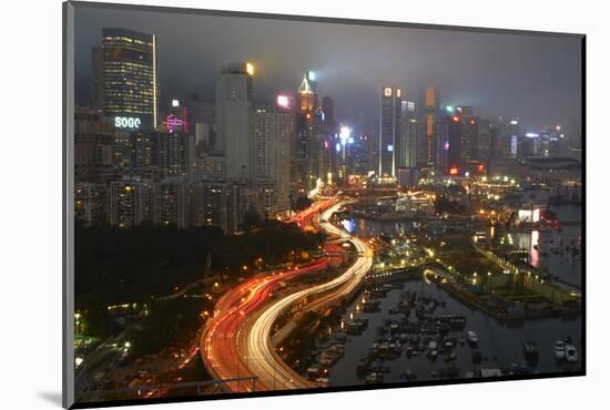 Island Eastern Corridor Motorway, Causeway Bay, and high-rises, Hong Kong, China-David Wall-Mounted Photographic Print