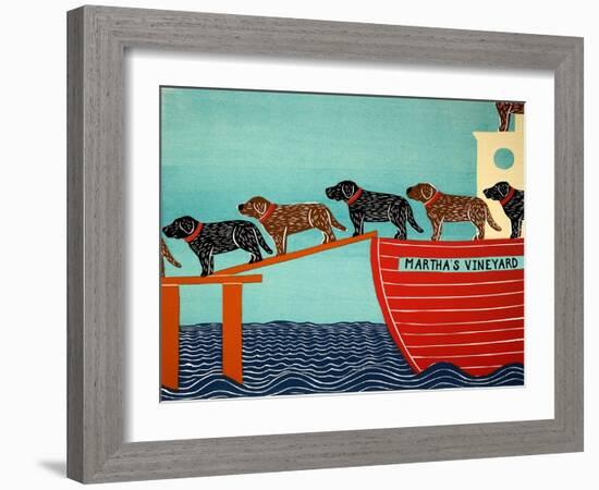 Island Ferry Mv Black And Choc-Stephen Huneck-Framed Giclee Print