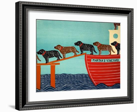 Island Ferry Mv Black And Choc-Stephen Huneck-Framed Giclee Print