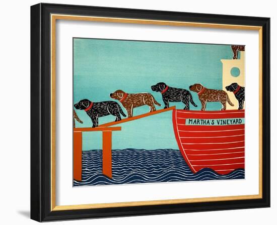 Island Ferry Mv Black And Choc-Stephen Huneck-Framed Giclee Print