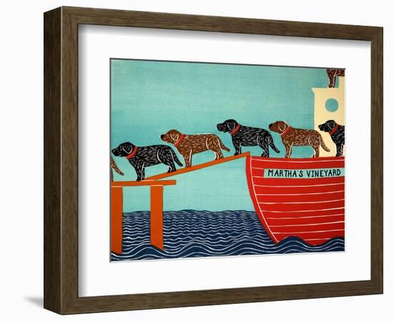 Island Ferry Mv Black And Choc-Stephen Huneck-Framed Giclee Print