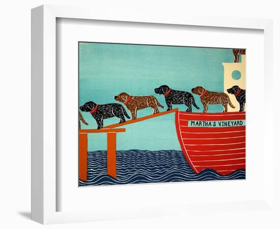 Island Ferry Mv Black And Choc-Stephen Huneck-Framed Giclee Print