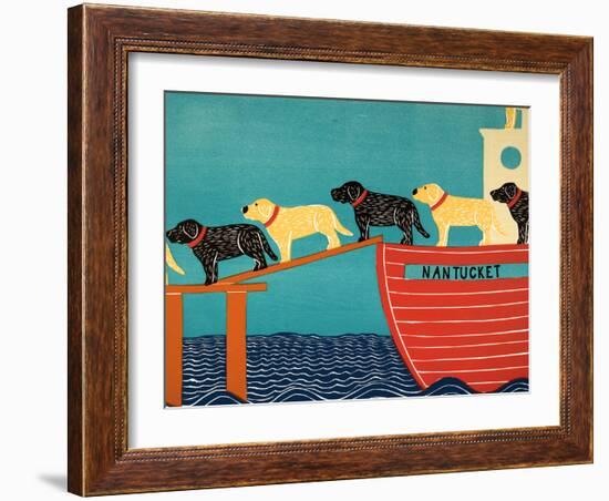 Island Ferry Nantucket Black Yellow-Stephen Huneck-Framed Giclee Print